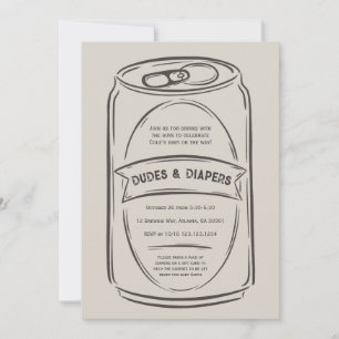 Baby shower des mecs et des plongeurs Invitation p