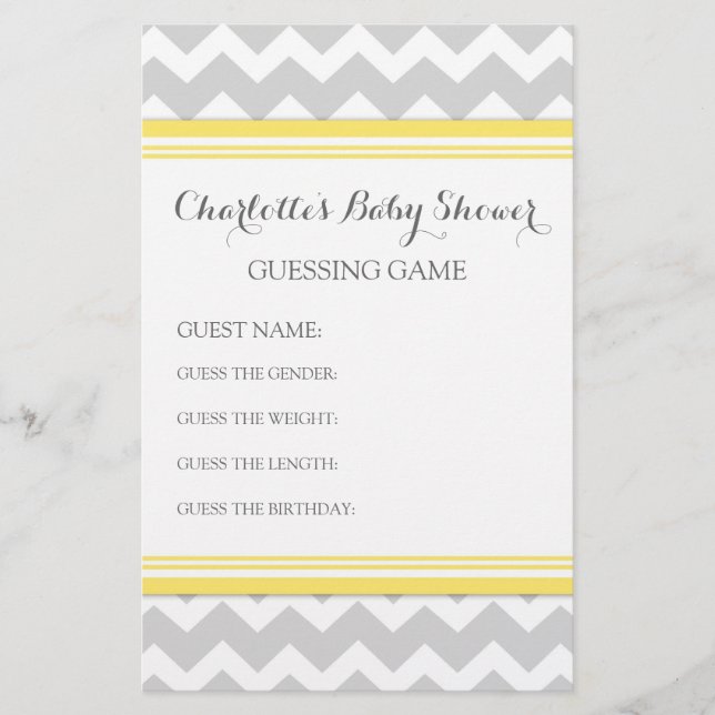 Baby shower Devant Game Grey Chevron (Devant)