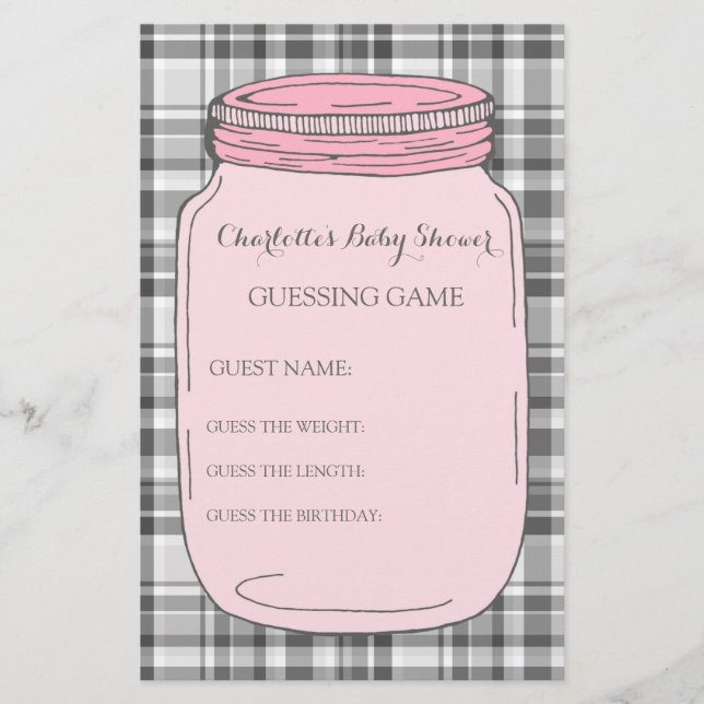 Baby shower Devant Jeu Mason Rose Jar (Devant)