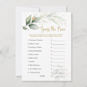 Baby shower Devinez le prix Jeu de verdure Foliage