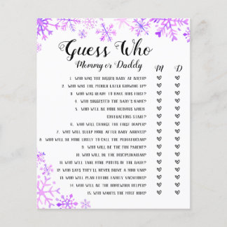 Baby shower - Devinez qui, bébé Il fait froid