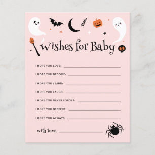 Baby shower d'Halloween rose Voeux pour Baby Game