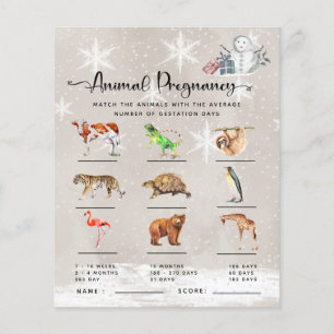 Baby shower d'hiver de grossesse animale