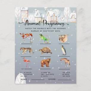 Baby shower d'hiver de grossesse animale