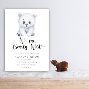 Baby shower d'hiver de l'ours polaire Invitation