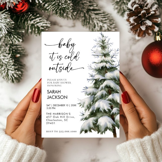Baby shower d'hiver Invitation set, bébé il fait f (Créateur téléchargé)