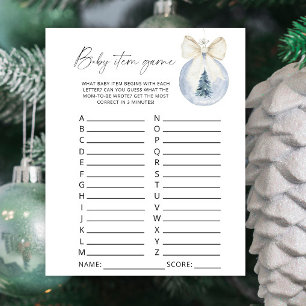 Baby shower d'hiver - Jeu d'articles pour bébés