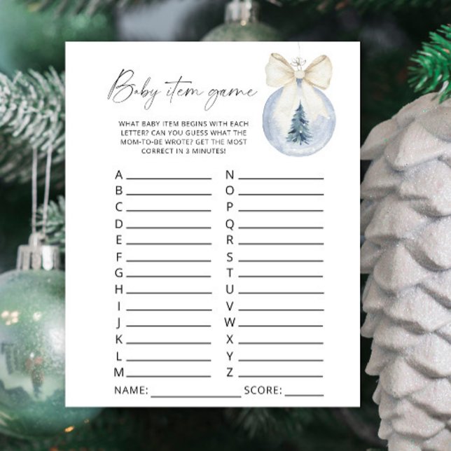 Baby shower d'hiver - Jeu d'articles pour bébés (Créateur téléchargé)