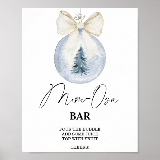 Baby shower d'hiver \ Maman-osa bar Poster (Devant)