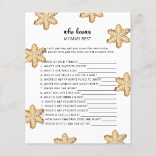 Baby shower d'hiver, qui connaît maman mieux