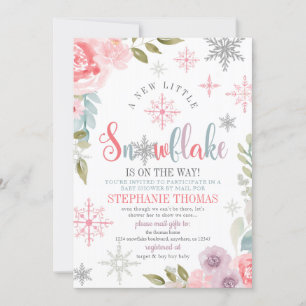 Baby shower d'hiver Snowflake par Mail Invitation