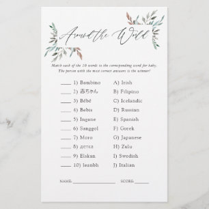Baby shower d'hiver verdoyant autour du monde