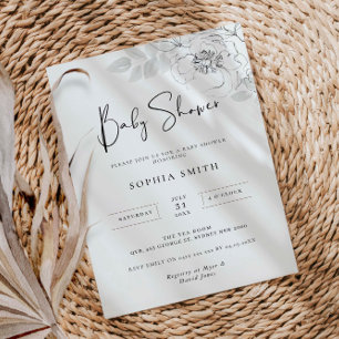 Baby shower d'illustration botanique Invitation