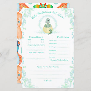 Baby shower Dinosaure Bleu Prédictions Et Conseils