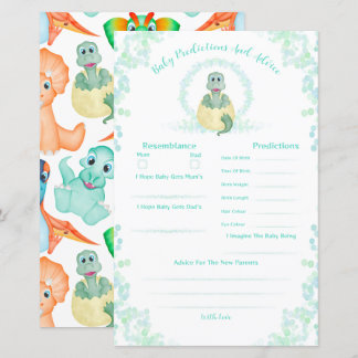 Baby shower Dinosaure Bleu Prédictions Et Conseils