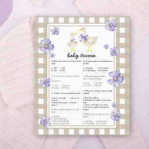 Baby shower d'oie bête - Jeu d'essais pour bébés