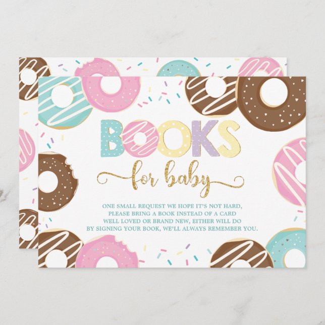 Baby shower Donut Doughnut Apportez une carte de l (Devant / Derrière)