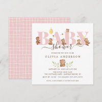 Baby shower d'ours au miel mignon Invitation