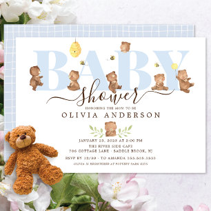 Baby shower d'ours au miel mignon Invitation