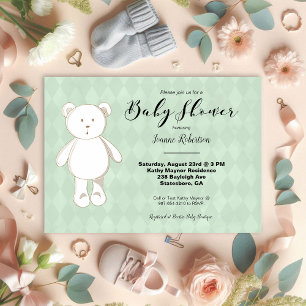 Baby shower d'ours en peluche mignon   Jacquard ve
