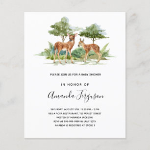 Baby shower du budget forestier des cerfs