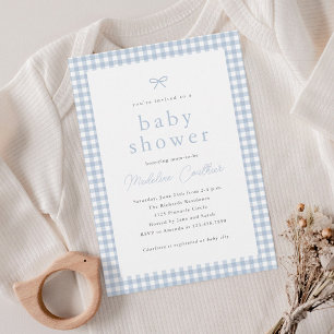 Baby Shower Élégant Simple Bleu Poussiéreux pour G