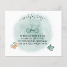 Baby shower ELEGANT VERT & ORANGE WATERCOLOR