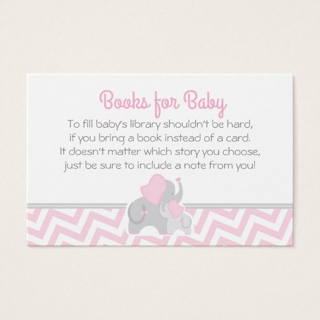 Baby shower éléphant Apportez une carte de livre r (Devant)