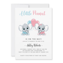 Baby shower Elephant Genre Neutre Invitation