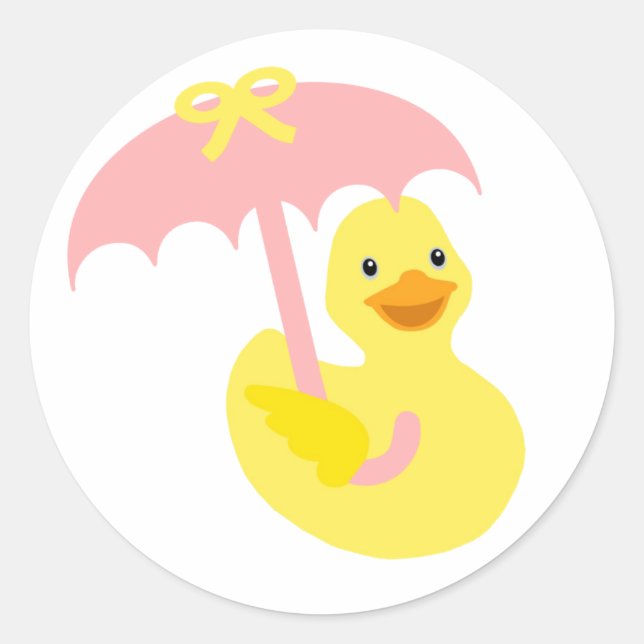 Baby shower en caoutchouc Ducky autocollant et par (Devant)