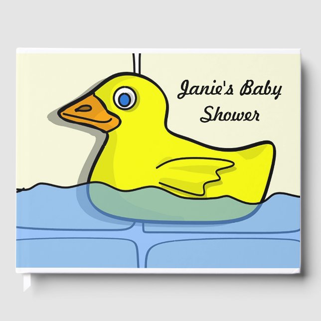Baby shower en caoutchouc Ducky livre d'or (Recto)