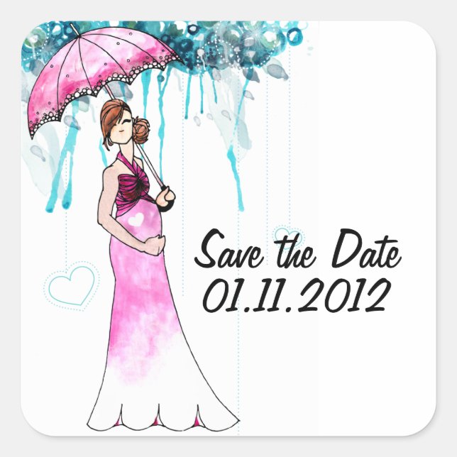 Baby shower Enregistrer les stickers Date (Devant)