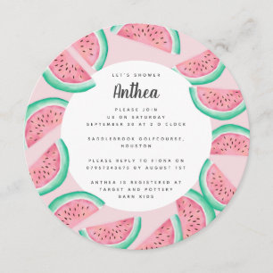 BABY SHOWER ETÉ WATERMELON INVITATION