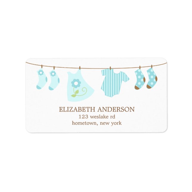 Baby shower  Étiquettes (Devant)