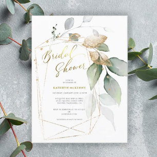 Baby Shower Eucalyptus Gold Végétal Fête de Mariag