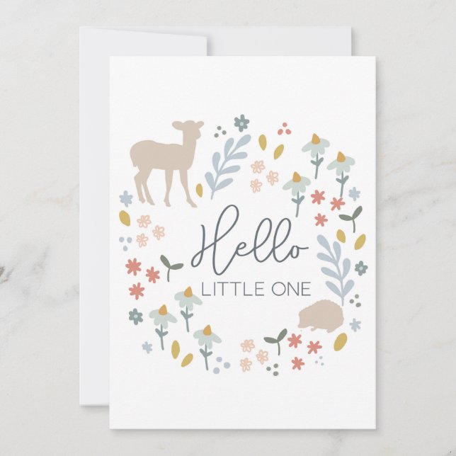 Baby shower Faire-part Hello Little One Card (Devant)