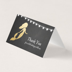 Baby shower Faux Gold Foil Mermaid Tableau