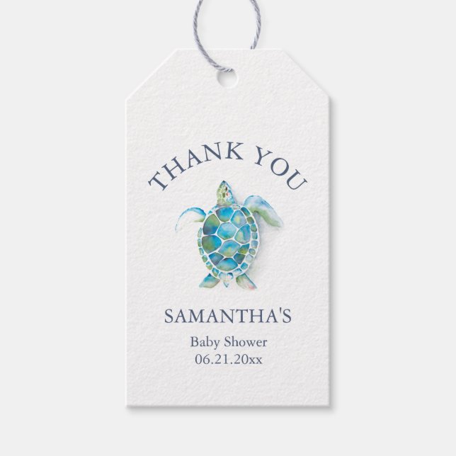 Baby shower Favoriser les étiquettes sous la mer (Devant)