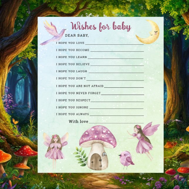 Baby shower fée - vœux pour bébé (Créateur téléchargé)