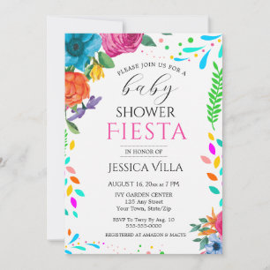 Baby shower Fiesta Floral Party Invitation