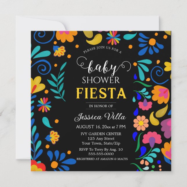 Baby shower Fiesta Invitation du Parti Mexicain (Devant)