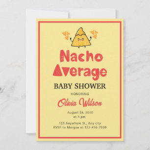 Baby shower Fiesta Invitation Nacho Douche moyenne