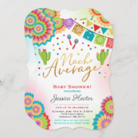 Baby shower Fiesta Invitation Nacho Douche moyenne