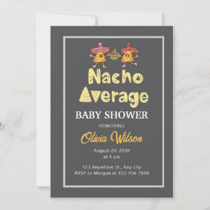 Baby shower Fiesta Invitation Nacho Douche moyenne