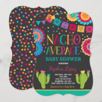 Baby shower Fiesta Invitation Nacho Douche moyenne