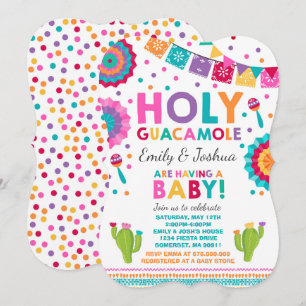 Baby shower Fiesta Invitation Saint-Guacamole