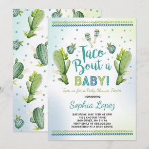 Baby shower Fiesta Invitation Taco Bout A Baby
