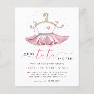 Baby shower Fille de Ballet Rose Tutu Ballerina mo