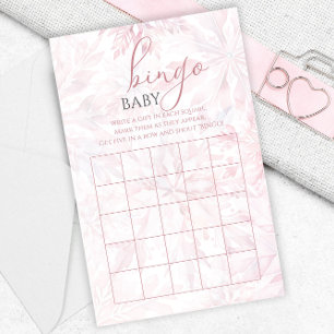 Baby shower Fille Pink Snowflake Jeu de Bingo
