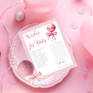 Baby shower fille Pop Gâteau rose Voeux pour bébé